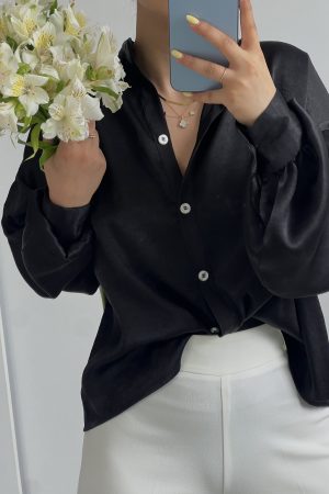 شومیز مشکی چمان