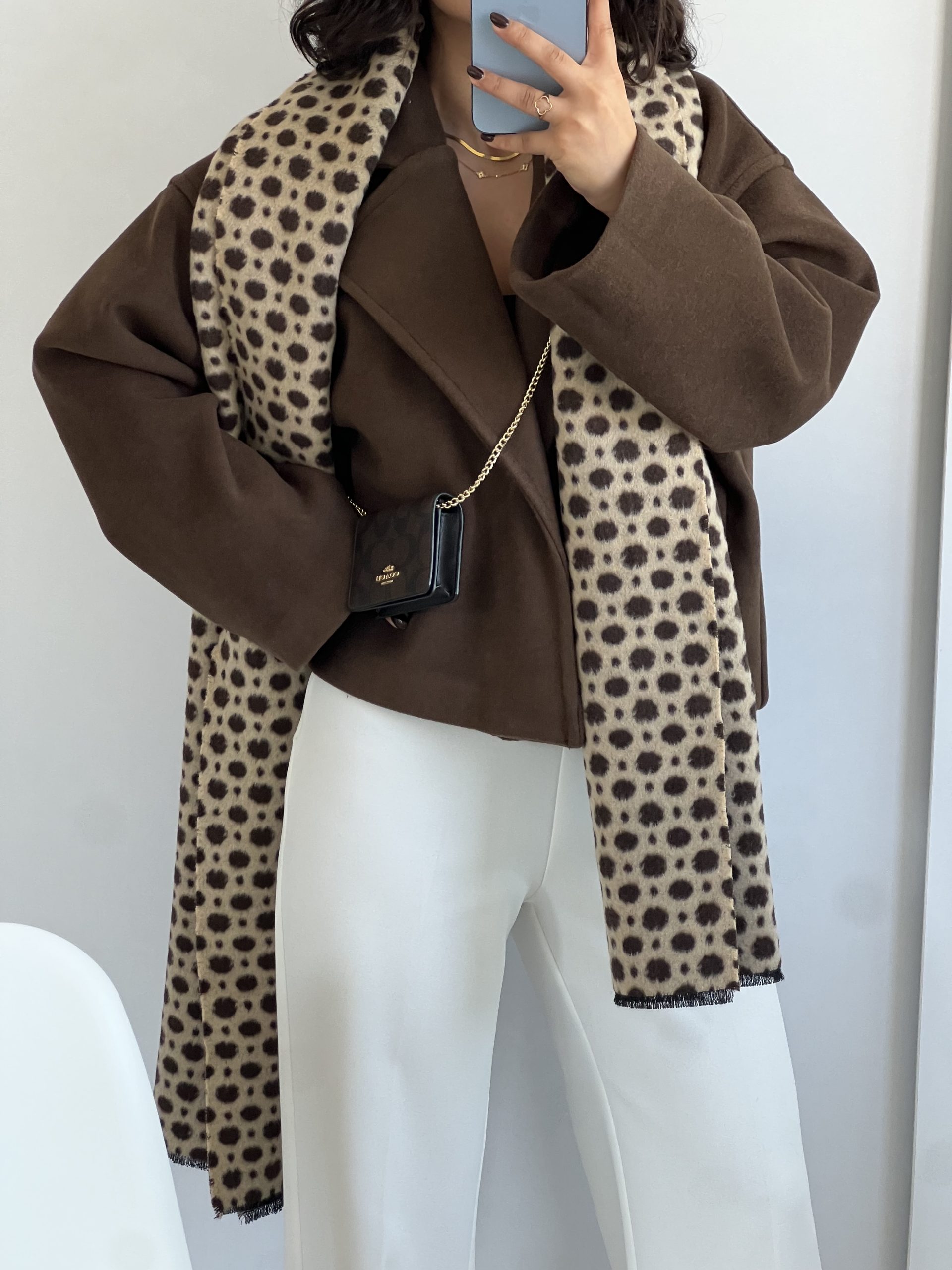 شال توپی قهوه ای - Image 3