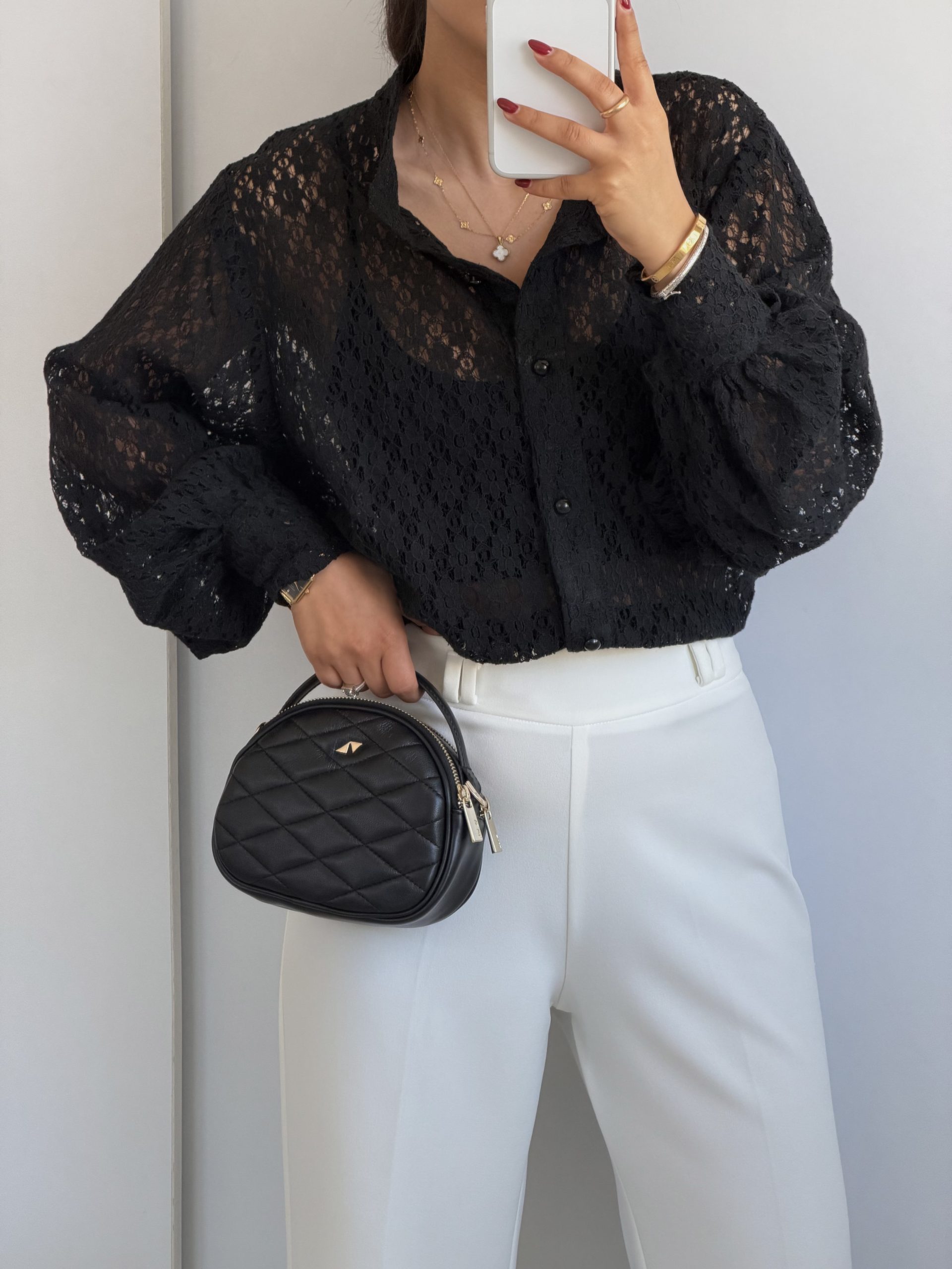 شومیز دانتل مشکی - Image 2