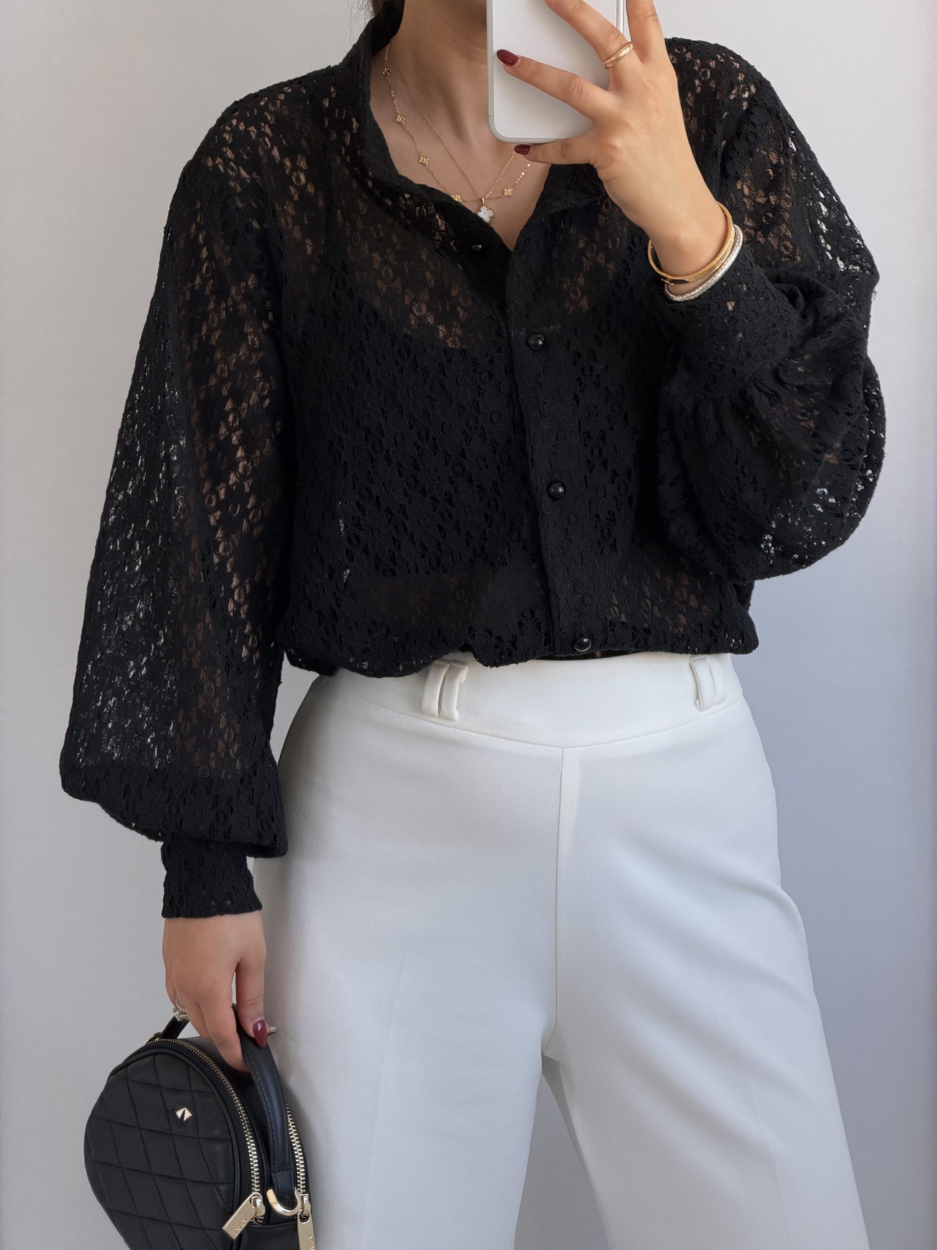 شومیز دانتل مشکی - Image 3